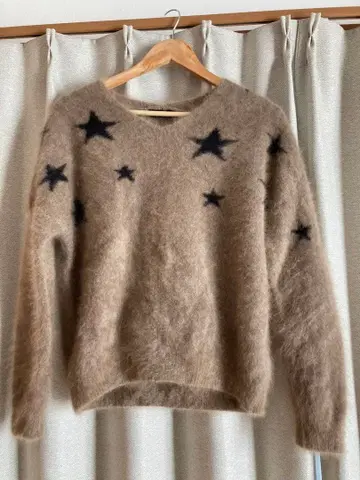 PARIGOT 별 패턴 모헤어 스웨터 긴팔