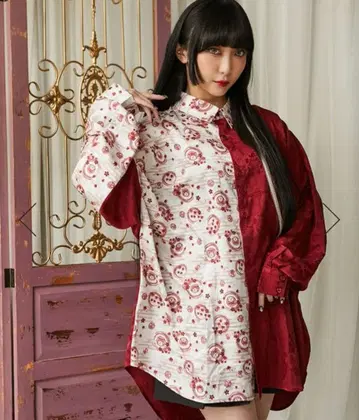 axes femme 음양사 배색 돌먼 셔츠 A L 사이즈