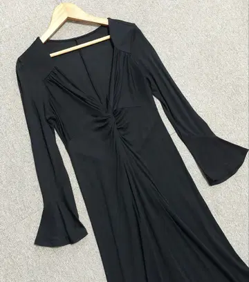 SunaUna 수나우나 블랙 긴팔 원피스 롱