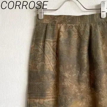 [택 포함 새상품] CORROSE 미디 스커트 타이트 백 슬릿 울 혼방