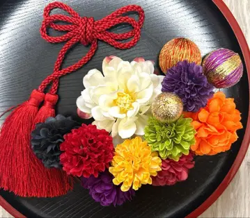 성인식 일본 의류 후리소데 시치고산 사전 촬영 머리 장식