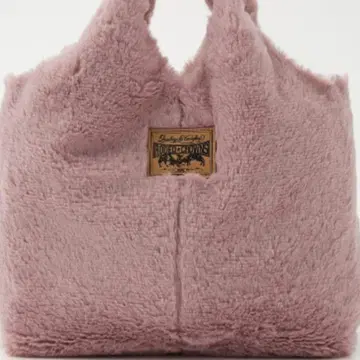 RODEOCROWNS 핑크 인조 모피 토트백