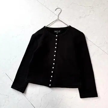 에네스베 스냅 버튼 가디건 T 블랙