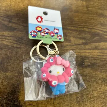 산리오 미야쿠미야쿠 변신 입체 마스코트 컬러 키링 파스텔 키티