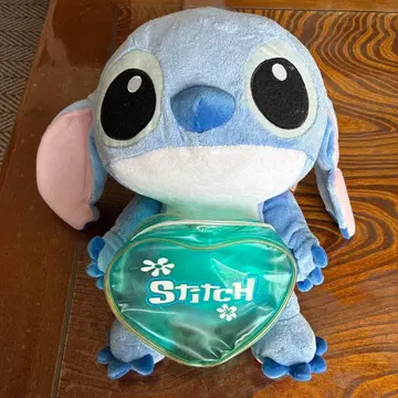 스티치 봉제 인형 하트형 파우치 포함