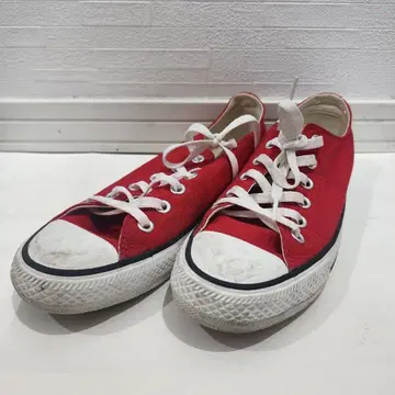 컨버스 레드 로우컷 스니커즈