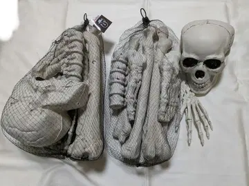 해골 뼈 장식 입상 2세트