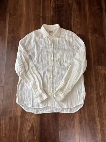 야누크 코튼 거즈 화이트 셔츠