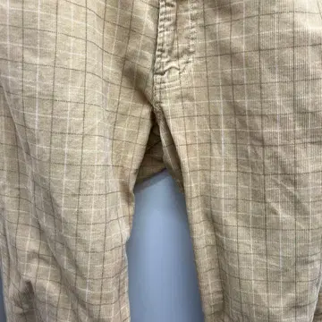 SPELL BOUND 베이지 체크 무늬 코듀로이 팬츠 도밍고