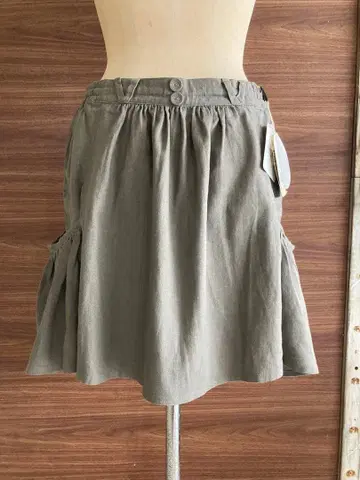 그레이 플레어 스커트 미니 스커트