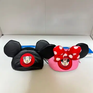 새상품 미키 미니 이어햇형 코인 케이스 파우치 키체인