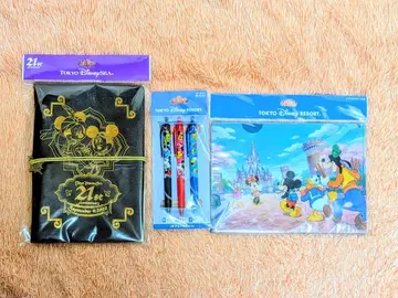 [ 미사용 ] 도쿄 디즈니 리조트 [ 클리어 파일 노트 3색 펜 ]