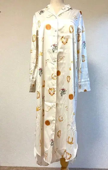 젤라또피케 프린트 패턴 롱 셔츠 원피스