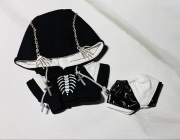 10cm 봉제 인형 의류 후드티 바지 세트