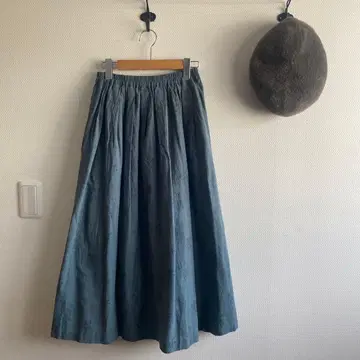 선밸리 SUNVALLEY 롱 스커트 면 린넨 M 사이즈