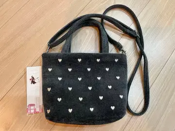 러브리 하트 백 숄더 포함 그레이