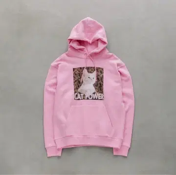 미사용 새상품 WCJ CAT POWER SWEAT HOODIE 핑크