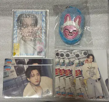 SKZ 사우나 온라인 복권 슬리퍼 키링 세트