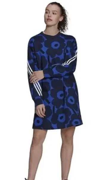 adidas Marimekko 콜라보 원피스 속기모 2XL 블루