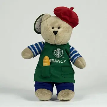 스타벅스 프랑스 한정판 베어리스타 봉제 인형 테디베어 컬렉션