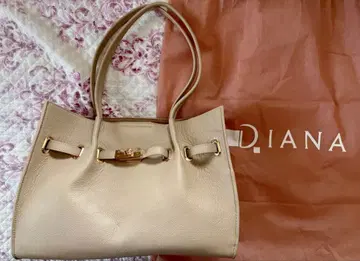DIANA 다이애나 베이지 가죽 토트백 핸드백 천연 가죽 가벼운