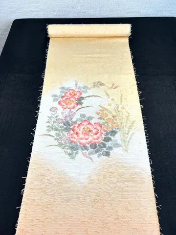 미사용 새상품 옷감 나고야 오비 순수 실크 미재단 (블렌딩)