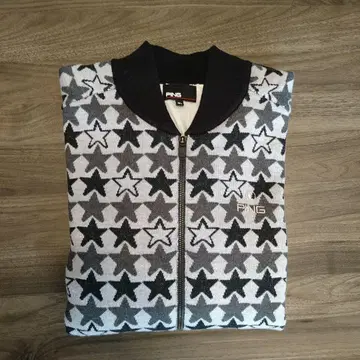 PING 별 패턴 집업 자켓 니트