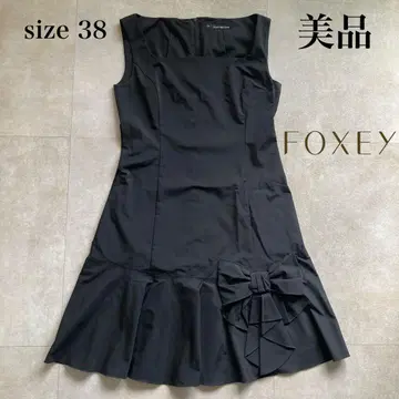 폭시 뉴욕 원피스 슬리브리스 리본 38 블랙