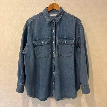 데님 버튼업 셔츠 긴팔