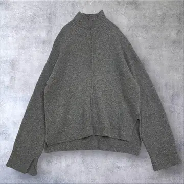 VERMEIL par iena 캐시미어 혼방 하이넥 풀오버 그레이