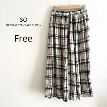 [ NATURAL STANDARD SUPPLY ] 롱 스커트 체크 무늬