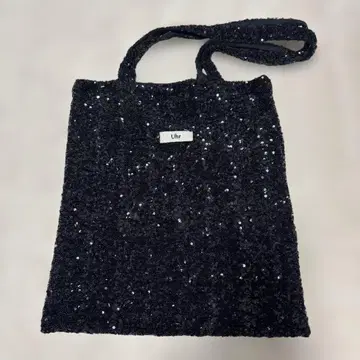 Uhr 스팽글 블랙 토트백