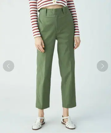 TOMORROWLAND 백 새틴 슬라브 밀리터리 팬츠 32