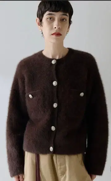 윔 가젯 퍼 버튼 자켓