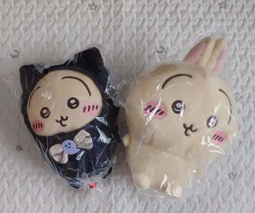 치이카와 (먼작귀) 시-프와 봉제 인형 검은 고양이 봉제 인형 토끼