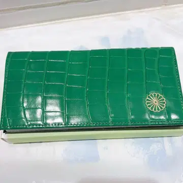 황궁 한정판 신 디자인 그린 장지갑 악어