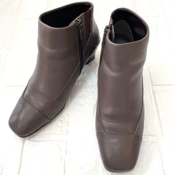 fitfit 가죽 사이드 지퍼 부츠 브라운 23cm