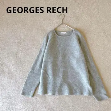 [ 조르주 레쉬 ] 그레이 긴팔 니트 스웨터 울 혼방 슬릿 38