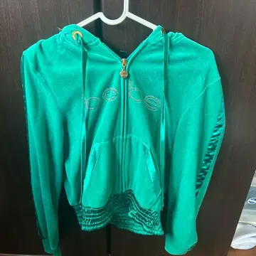 bebe 그린 후드티