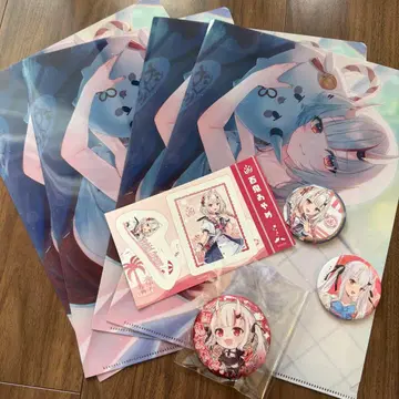 백귀 아야메 묶음 판매 클리어 파일 캔뱃지 스티커