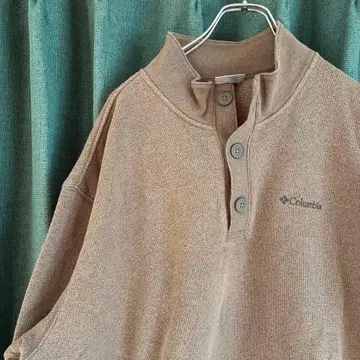 컬럼비아 하프 버튼 트레이닝복 XXL 풀오버 그레이지 구제 의류