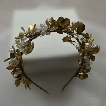 골드 꽃 화관 스타일 헤어밴드