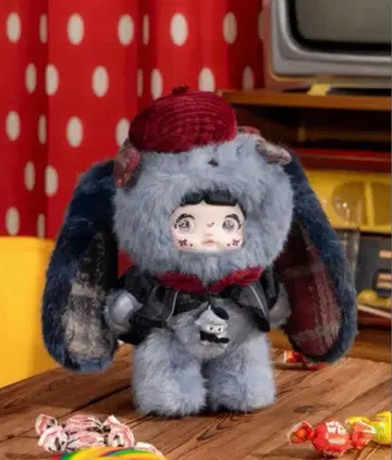 Nommi 신상 어린이 시절 흑 토끼 봉제 인형