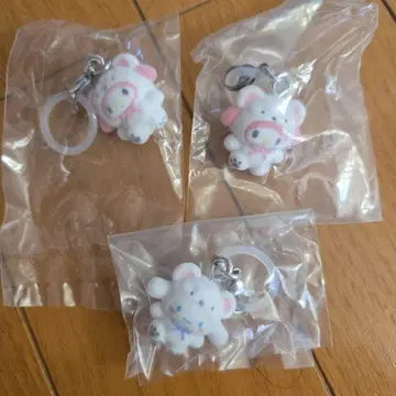 산리오 캐릭터즈 메지루시 액세서리 복슬복슬 스노우 3종 세트