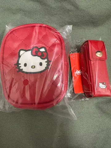 택 포함 새상품 TAITO 한정판 헬로키티 립 케이스 파우치 세트