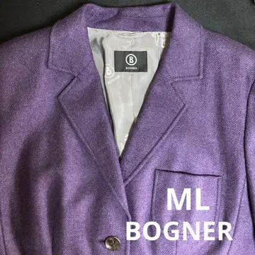 BOGNER 보라색 울 테일러드 자켓 40 ML 사이즈