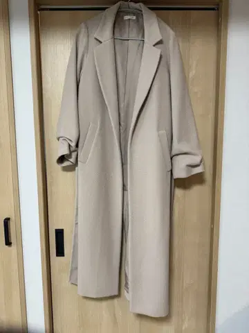 CASA FLINE 울 롱 코트 허리 벨트 포함