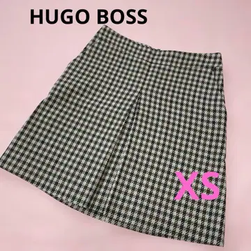 HUGOBOSS 휴고보스 체크 무늬 미니 스커트 XS 울 가을/겨울