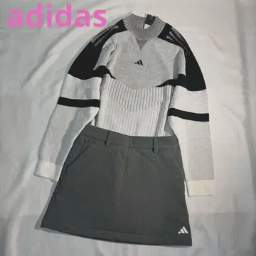 미사용 adidas 골프웨어 스웨터와 스커트 세트 판매 3라인