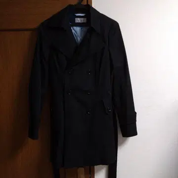 LES MUES 블랙 트렌치코트 S 라이너 포함